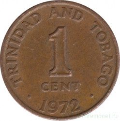 Монета. Тринидад и Тобаго. 1 цент 1972 год.