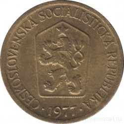 Монета. Чехословакия. 1 крона 1977 год.