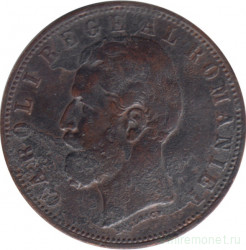 Монета. Румыния. 5 бань 1882 год.