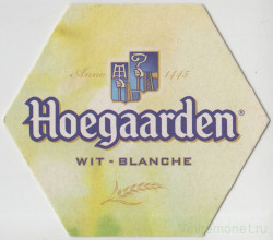 Подставка. Пиво "Hoegaarden", Россия. (Большая).