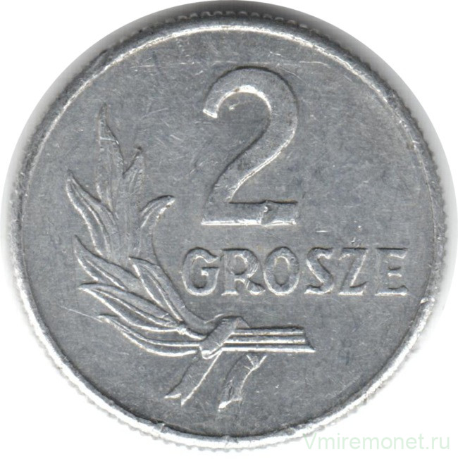 Монета. Польша. 2 гроша 1949 год.