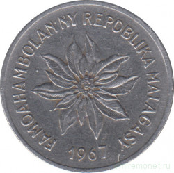 Монета. Мадагаскар. 5 франков 1967 год.