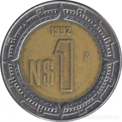 Монета. Мексика. 1 песо 1992 год.