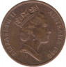 Монета. Австралия. 1 цент 1990 год. ав.