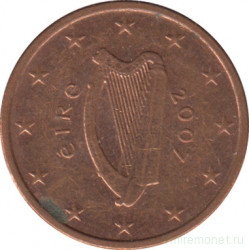 Монета. Ирландия. 1 цент 2007 год.