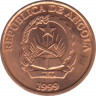 Монета. Ангола. 10 сентимо 1999 год. ав.
