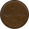 Монета. Финляндия. 1 пенни 1964 год. рев