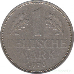 Монета. ФРГ. 1 марка 1976 год. Монетный двор - Гамбург (J).