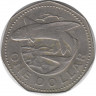 Монета. Барбадос. 1 доллар 1985 год. рев.