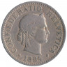 Монета. Швейцария. 10 раппенов 1884 год.