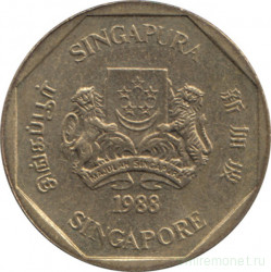 Монета. Сингапур. 1 доллар 1988 год.