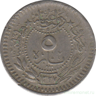 Монета. Османская империя. 5 пара 1909 (1327/3) год.
