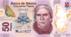 Банкнота. Мексика. 50 песо 2012 год. Тип 123Аb.