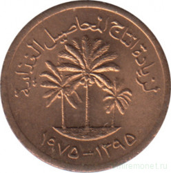 Монета. Объединённые Арабские Эмираты (ОАЭ). 1 филс 1975 год.