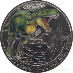 Монета. Австрия. 3 евро 2020 год. Тираннозавр Рекс.