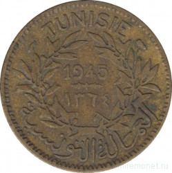 Монета. Тунис. 1 франк 1945 год.