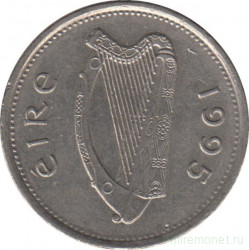 Монета. Ирландия. 10 пенсов 1995 год.