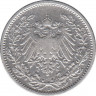 Монета. Германия. Германская империя. 1/2 марки 1905 год. Монетный двор - Мюнхен (D). рев.