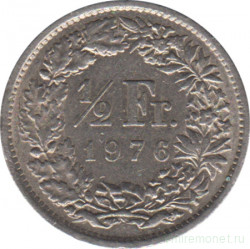 Монета. Швейцария. 1/2 франка 1976 год.