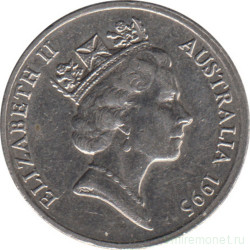 Монета. Австралия. 5 центов 1995 год.