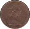 Монета. Новая Зеландия. 1 цент 1983 год. ав.