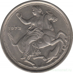 Монета. Греция. 20 драхм 1973 год. Широкий кант.