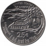 Монета. США. 25 центов 2023 год. Эдит Канакаоле. Монетный двор S.