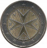 Монета. Мальта. 2 евро 2010 год. ав. 