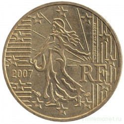 Монета. Франция. 10 центов 2007 год.
