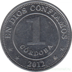 Монета. Никарагуа. 1 кордоба 2012 год.