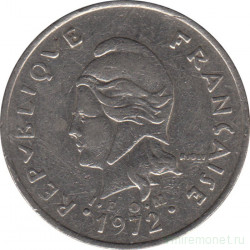 Монета. Новая Каледония. 20 франков 1972 год.