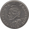 Монета. Новая Каледония. 20 франков 1972 год. ав.