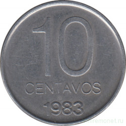 Монета. Аргентина. 10 сентаво 1983 год.