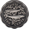 Монета. Багамские острова. 10 центов 1972 год. PROOF. ав.
