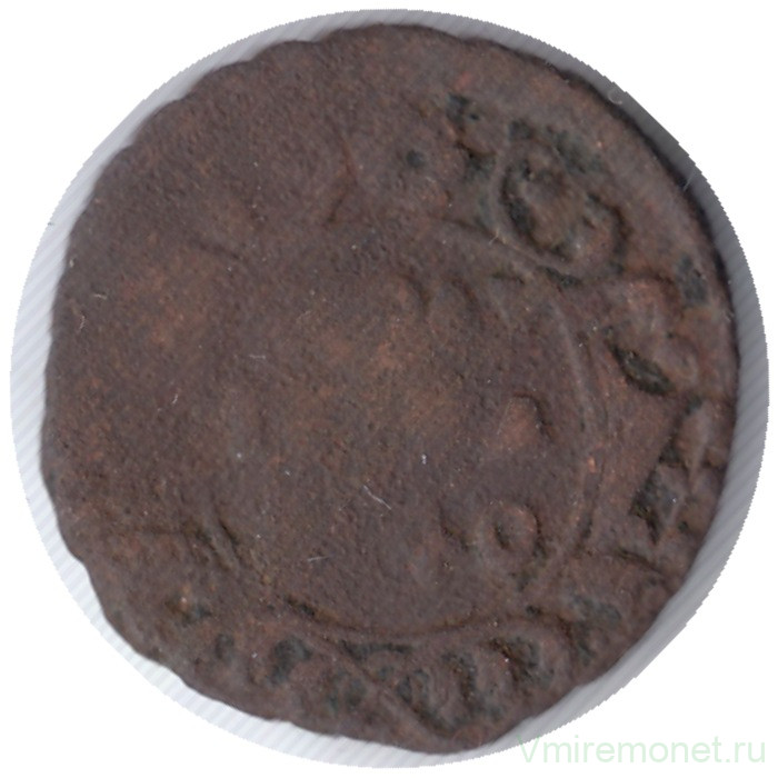 Монета. Россия. Полушка 1740 год.
