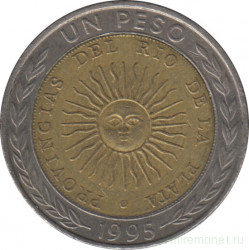 Монета. Аргентина. 1 песо 1995 год.