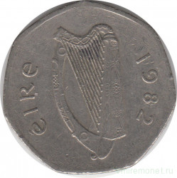 Монета. Ирландия. 50 пенсов 1982 год.