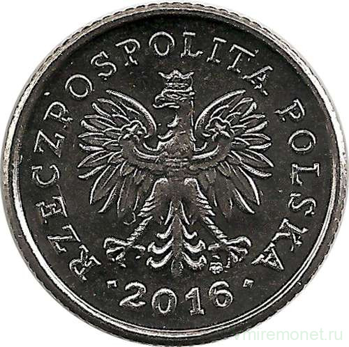 Монета. Польша. 50 грошей 2016 год.