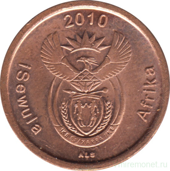 Монета. Южно-Африканская республика (ЮАР). 5 центов 2010 год.