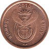 Монета. Южно-Африканская республика (ЮАР). 5 центов 2010 год. ав.