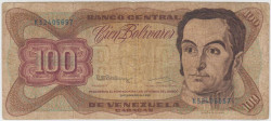 Банкнота. Венесуэла. 100 боливаров 1992 год. Тип 66е.