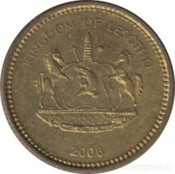 Монета. Лесото (анклав в ЮАР). 5 лисенте 2006 год.