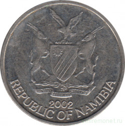 Монета. Намибия. 10 центов 2002 год.
