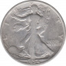 Монета. США. 50 центов 1934 год. Шагающая свобода. Монетный двор - Сан-Франциско (S). ав.