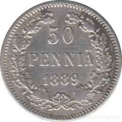 Монета. Русская Финляндия. 50 пенни 1889 год.