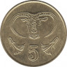  Монета. Кипр. 5 центов 1991 год. рев.