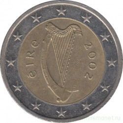 Монета. Ирландия. 2 евро 2002 год.