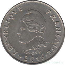 Монета. Новая Каледония. 10 франков 2016 год.