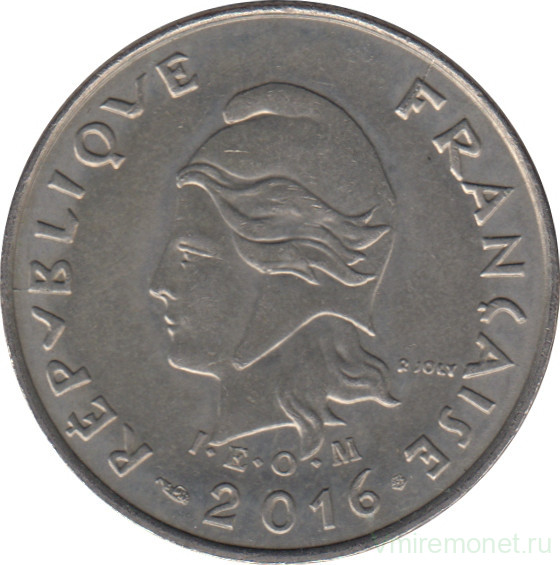 Монета. Новая Каледония. 10 франков 2016 год.