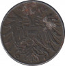 Монета. Австро-Венгерская империя. 2 геллера 1916 год. рев.